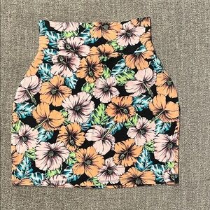 PINK Victoria's Secret Floral Pencil Skirt - Orange, Pink, Green